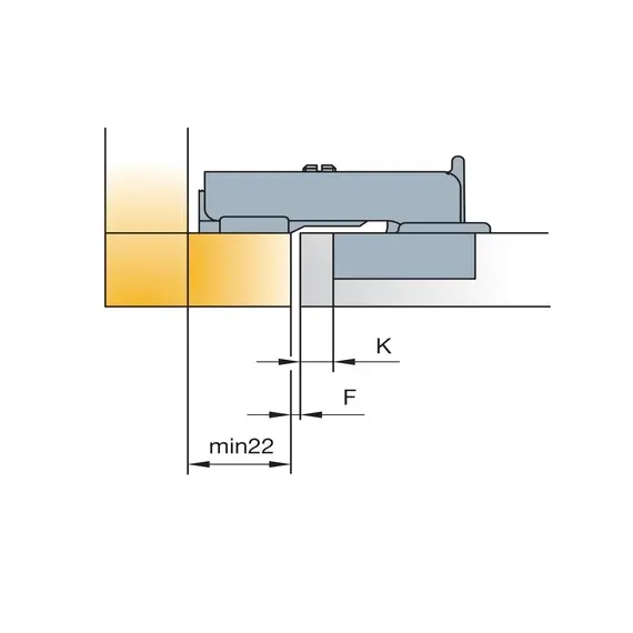Петля мебельная Titus B-Type-i  для фальшпанели 110/45/18 мм. Арт: 954-0159-650-00 - 14