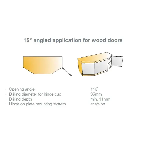 Петля мебельная Titus S-Type i3 угловая (15гр) 110/48/9 мм. арт.242-0W72-650-00 - 7