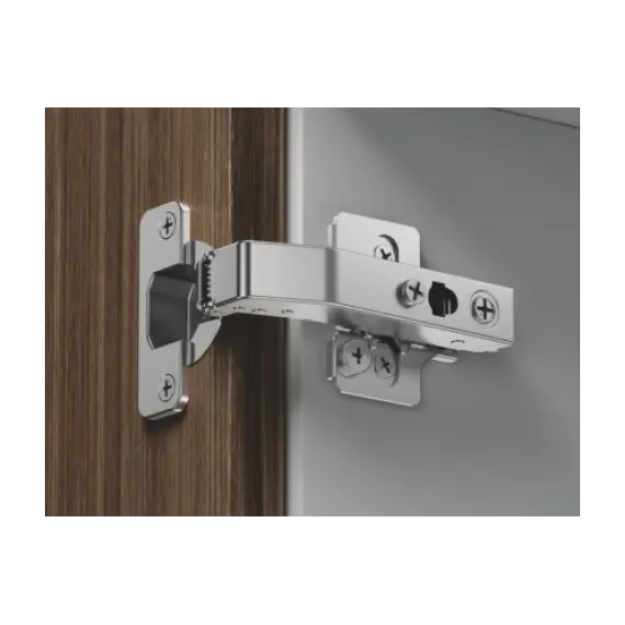 Петля 896 с доводчиком, Фальшпанель, 52мм, чашка с винтами, Никель арт.896-0A96-733