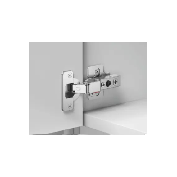 Петля 896 с регулировкой доводчика, Полунакладная, 52мм, чашка с винтами, Никель арт.896-0CP2-733