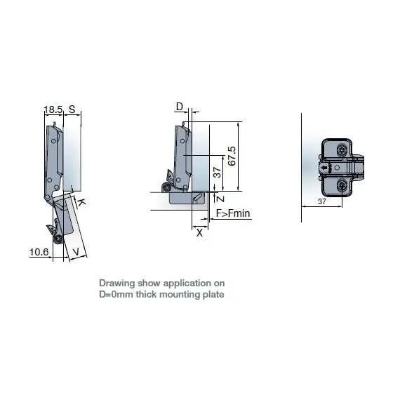Петля T-type-i TeraBlack Glissando 110/48/0 арт.701-0AS0-956-00 - 10