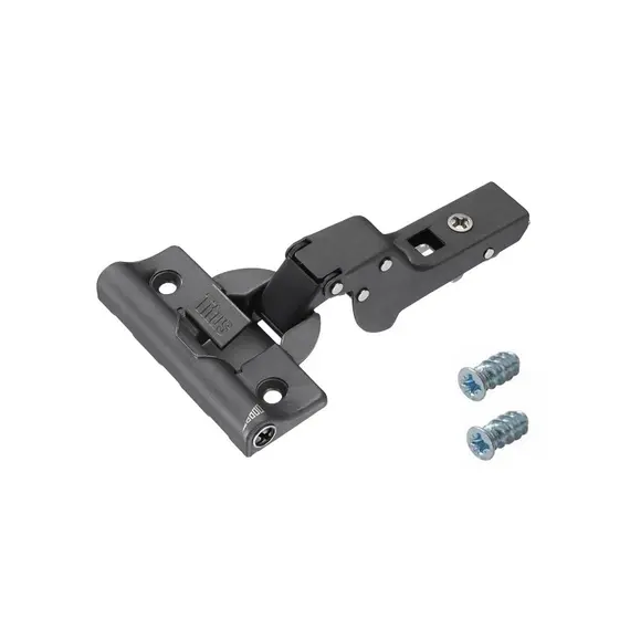 Петля мебельная Titus T-Type Noir Glissando 90 градусов с доводчиком и винтами 110/48/17 мм. арт.701-0DS2-668-00