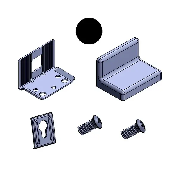 Навес шкафа с крепежом, черный, индив.упаковка арт.345.W8.03.P1 - 9