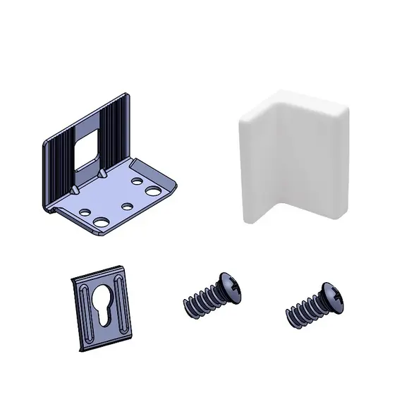 145.W8.01.P1 Навес шкафа с крепежом, белый, индив.упаковка