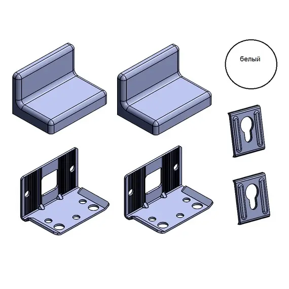 Навес мебельный, белый, индив.упаковка (2 компл) арт.345.B3.01.P2 - 3