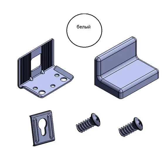 Навес шкафа с крепежом, белый, индив.упаковка арт.345.W8.01.P1 - 3