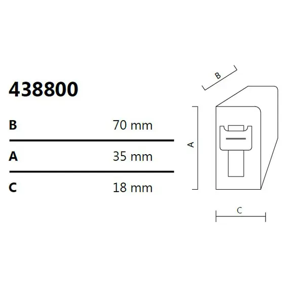 Заглушка для навеса (комплект прав. + лев.) арт.438800 - 2