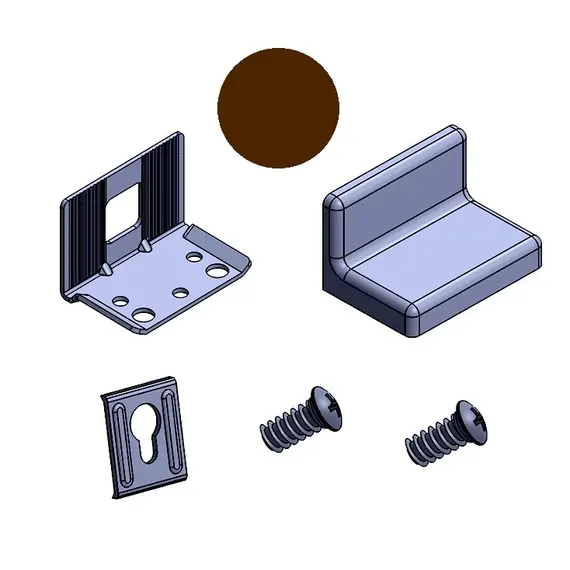 Навес шкафа с крепежом, коричневый, индив.упаковка арт.345.W8.02.P1 - 3