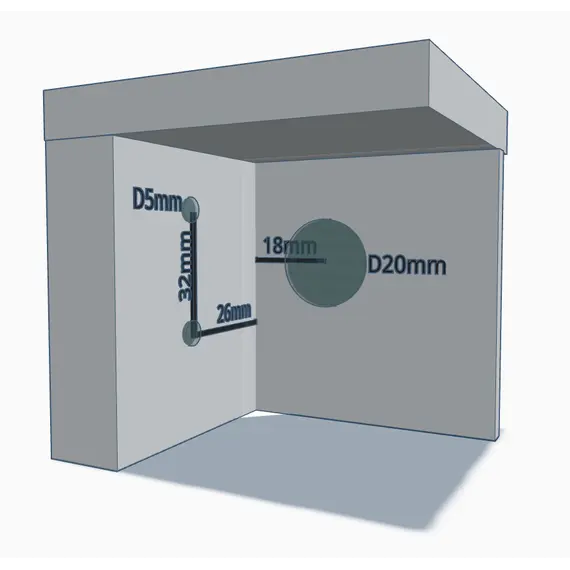 Навес 345, компл. 1шт навес, 1шт планка, 1 шт заглушка, 2шт винт, сталь и пластик, тик арт.345-448000-K1-849 - 8
