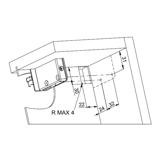 Навес мебельный, левый (серый RAL9006) арт.146.L000.96 - 5