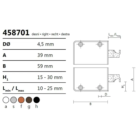 Навес шкафа правый (коричневый) арт.458701.G - 2