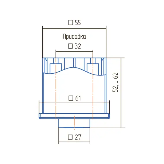Опора квадратная регулируемая ОРК-52 КС - 2