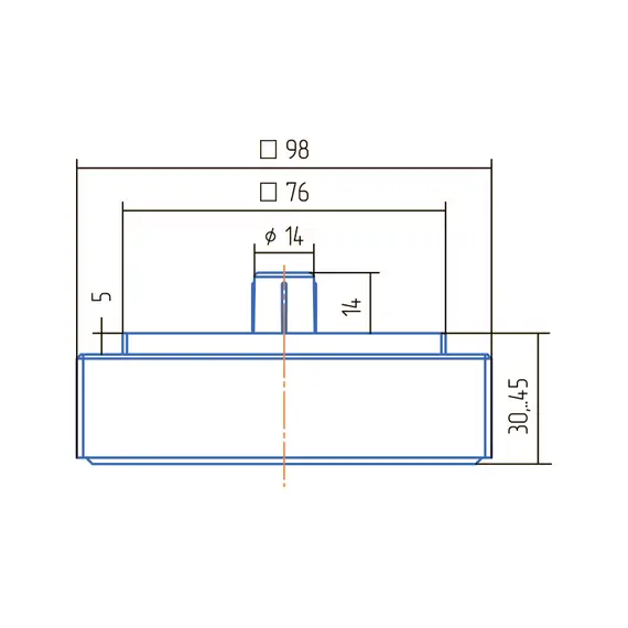 Опора квадратная регулируемая ОРК-30/100 К - 3