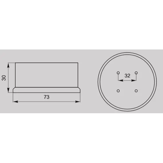 Опора мебельная регулируемая Валмакс H-018 030, высота 30 мм, сатин светлый (ТЗ) - 2
