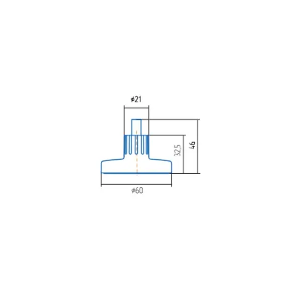 Опора регулируемая ОРП 32 К хром матовый - 2