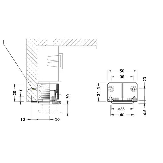 Опора регулируемая H 30 мм 07.0122.40 - 6