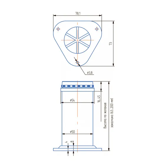 Опора регулируемая металлическая ОРМ-63 - 3