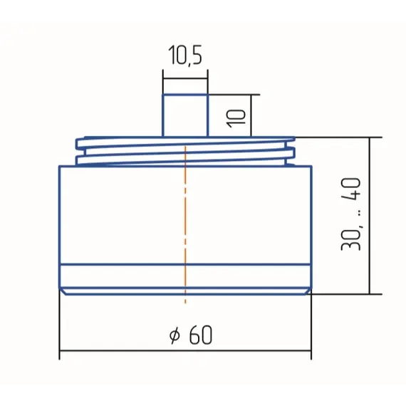 Опора регулируемая ОР 31-К хром матовый - 3