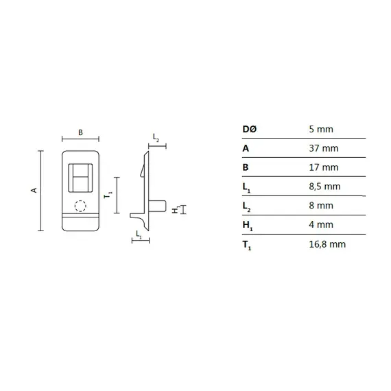Полкодержатель 37х17 мм, прозрачный арт.506017 - 2