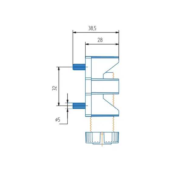 Опора регулируемая внутренняя ОТРВ-04 черный - 9