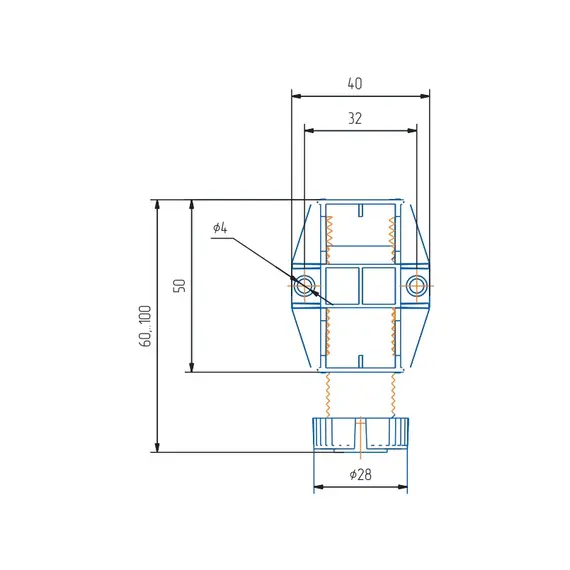 Опора регулируемая внутренняя ОТРВ-04 черный - 12