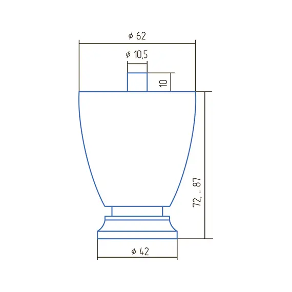 Опора регулируемая ОР 61 Б-С хром - 2