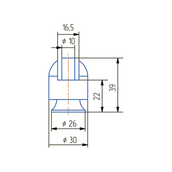 Опора регулируемая на торец (бук) - 2