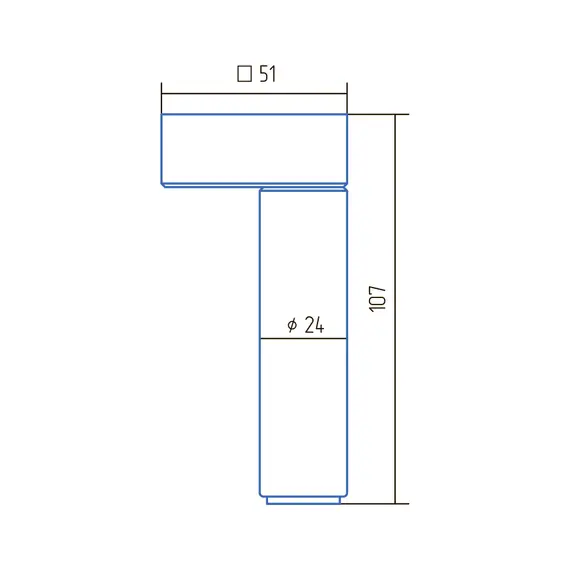 Опора регулируемая угловая (хром) арт.ОРУ-01-С - 2