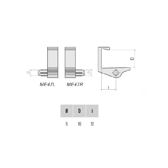 Полкодержатель 16 мм, белый арт.ME47R - 2