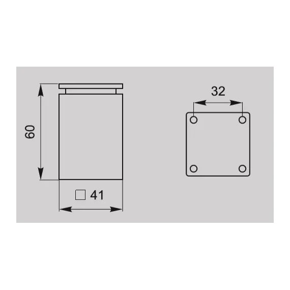 Рег. ножка-опора Н-025 060 St светлый (ТЗ) - 3