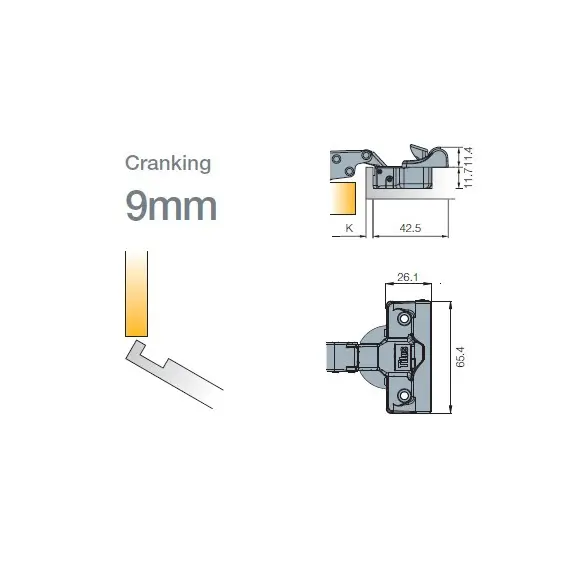 Петля T-Type Noir Glissando 110/45/9 мм 30 гр арт.701-0E52-668-00 - 4