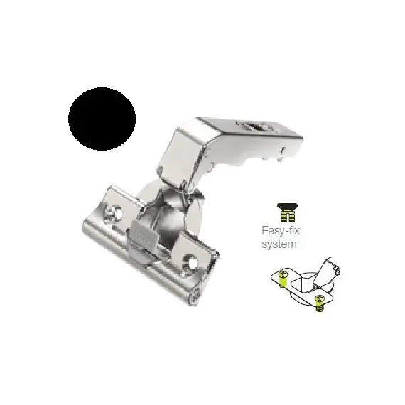 Петля мебельная Titus T-Type Noir Glissando для фальшпанели с доводчиком 110/45/17 мм и cистемой ускоренной сборки Easy-fix Арт: 701-0D30-668-00