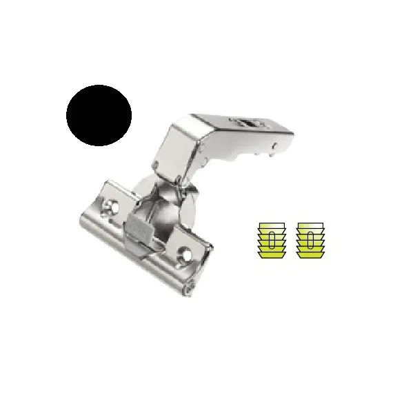 Петля мебельная Titus T-Type Noir Glissando для фальшпанели с доводчиком 110/45/17 мм для машинной установки. Арт: 701-0D36-650-00