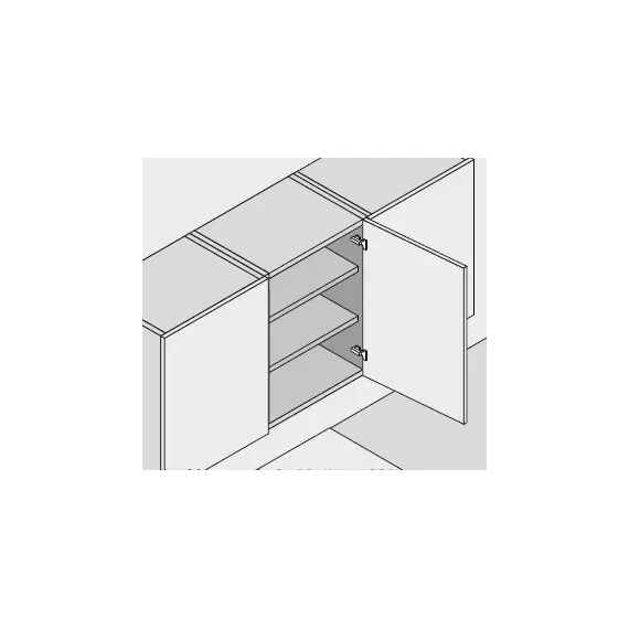 Петля Clip top Blumotion стандартная 107°, накладная, чашка петли: на шурупы, никель арт.75B1550 - 2