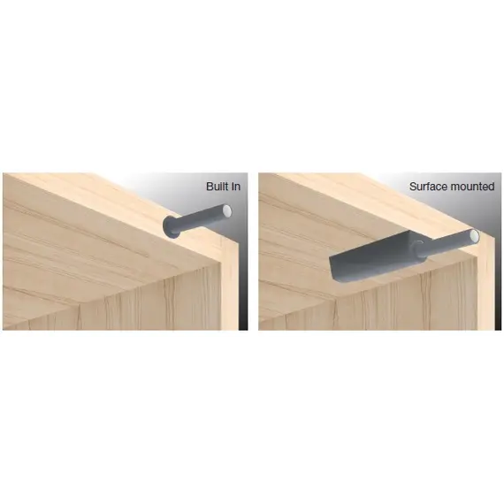 Толкатель Touch Latch с резиновым наконечником, серый арт.TL40.RG - 6