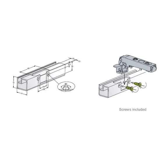 Петля S-Type для алюм. профиля 110/28/15 мм Арт: 950-0T52-050-ST - 12