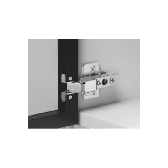 Петля 896 без пружины, для алю. профиля, Полунакладная, 28мм, с винтами, Никель арт.896-0T53-733