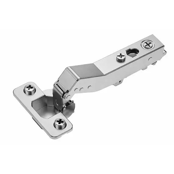 Петля 896 с доводчиком, угол 45, 48мм, чашка с винтами, Никель арт.896-0B12-733