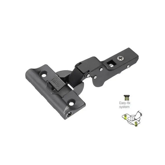 Петля T-type Noir Glissando 110/52/17 мм с доводчиком и системой ускоренной сборки Easy-fix арт.701-0DP4-068-00