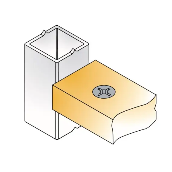 Дюбель мебельный для алюминиевого профиля Titus System 5 Quickfit-P2F длина 24 мм. Арт: 005414-835-001 - 3