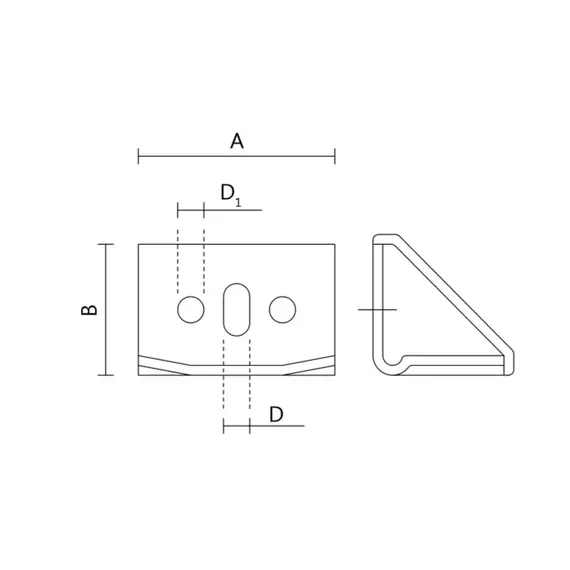 Уголок соединительный мебельный, белый - 2