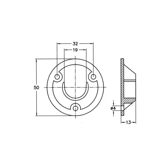Штангодержатель пластиковый, белый арт.337.4059.35 - 2
