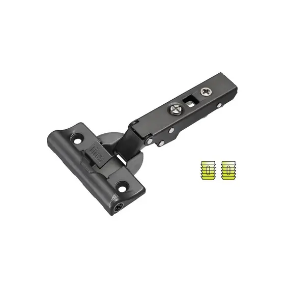 Петля мебельная Titus T-Type Noir Glissando 90 градусов с доводчиком 110/48/0 мм для машинной установки. арт.701-0AS1-668-00