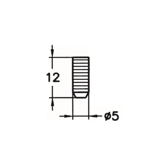 Футорка пластиковая 5х12 мм арт.403-4068-200-00 - 2