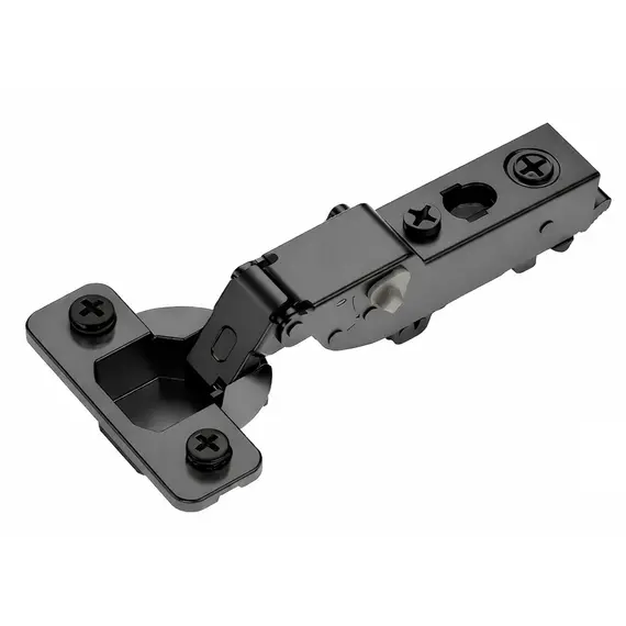 Петля 896 с регулировкой доводчика, Полунакладная, 48мм, чашка с винтами, Черный никель арт.896-0CS2-981