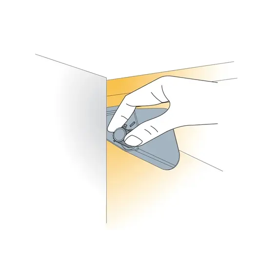 Демпфер мебельный угловой Glissando CR (белый) арт.972-0X19-350-00 Titus - 12