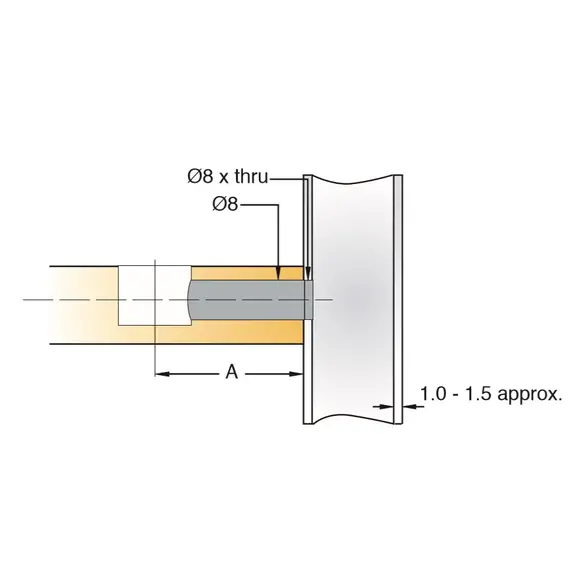 Дюбель мебельный для алюминиевого профиля Titus System 5 Quickfit-P2F длина 24 мм. Арт: 005414-835-001 - 19