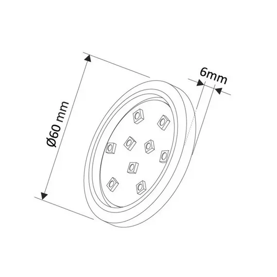 Светильник LED ORBIT 2,0W 12VDC 9LED RGB, провод 2 м, алюминий арт.ORBIT-AL-RGB-01W - 3