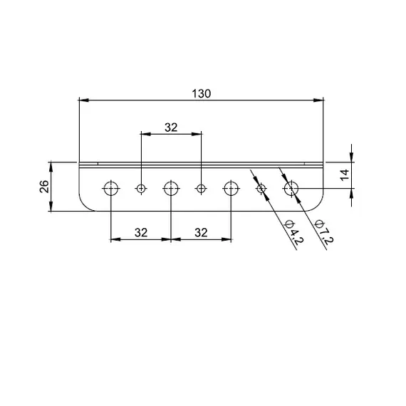 Стяжка кроватная 130 мм арт.371.1424.40 - 6