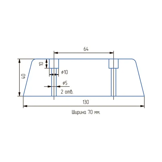 Опора стационарная прямоугольная ОСП 40 черная - 3